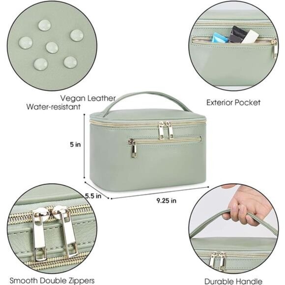 Makeup Bag, Travel Make Up Organizer Cosmetic Brush Bags Case - Picture 6 of 8